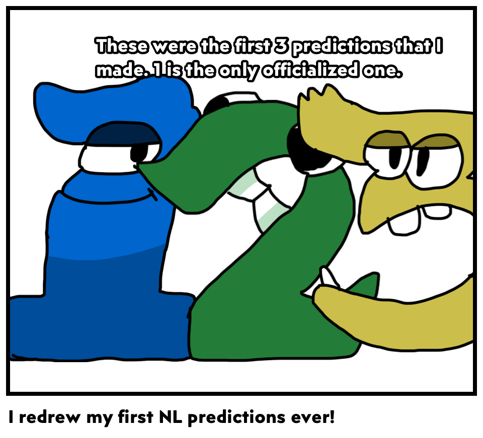 I redrew my first NL predictions ever!