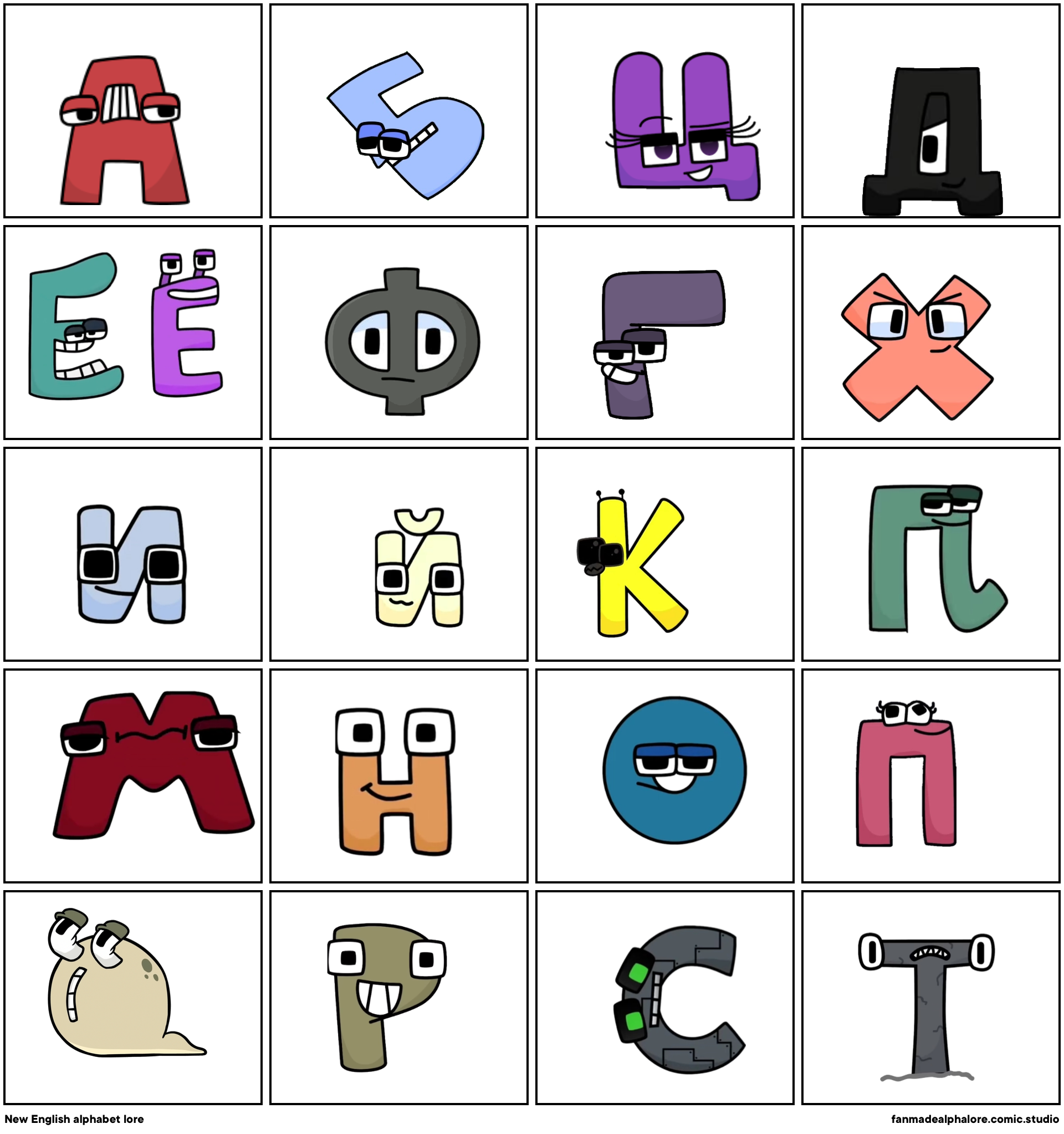 New English alphabet lore