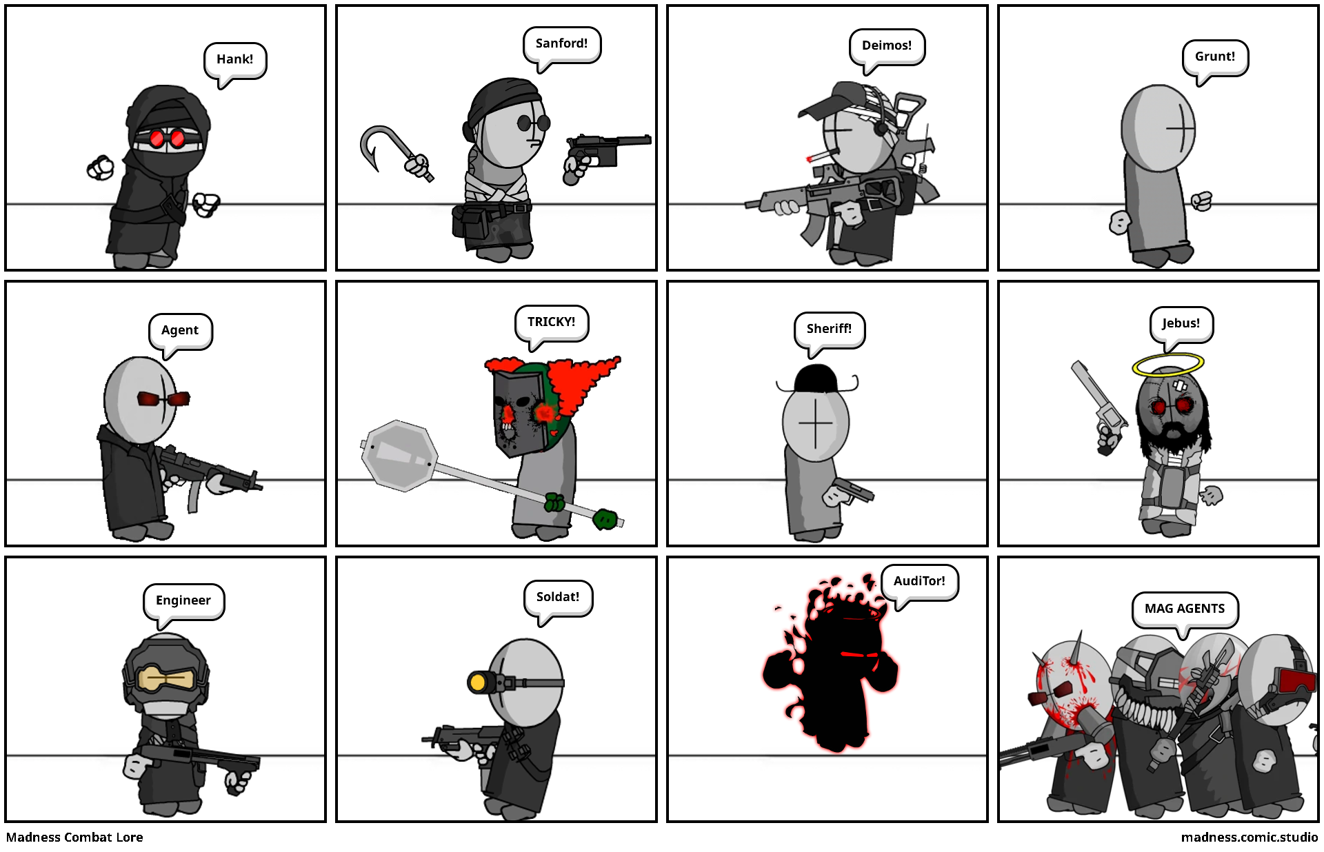 The Madness Combat Comic Studio - make comics & memes with The Madness  Combat characters