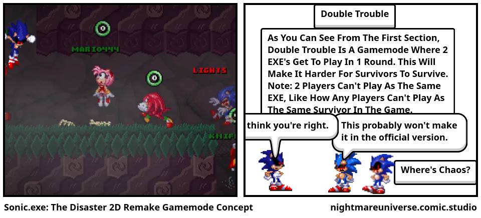 Sonic.exe: The Disaster 2D Remake Gamemode Concept - Comic Studio