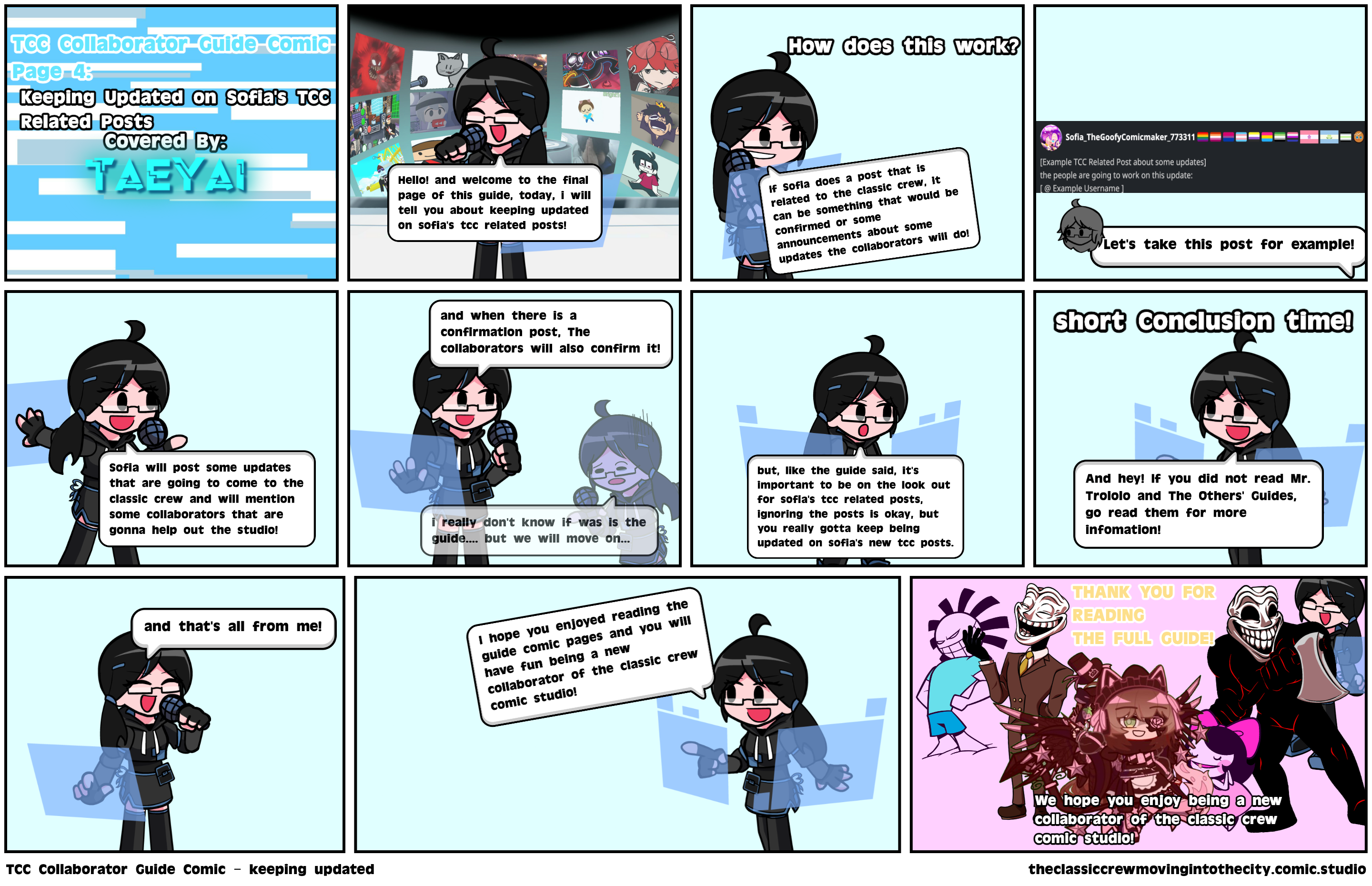 TCC Collaborator Guide Comic - keeping updated