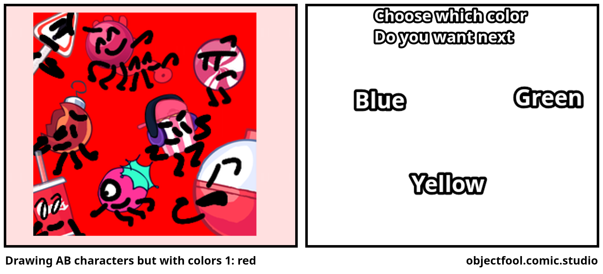 Drawing AB characters but with colors 1: red