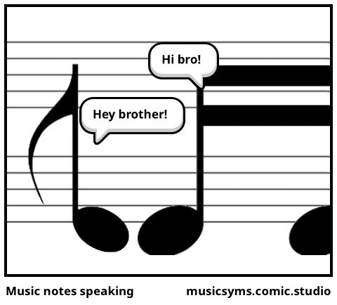 Music notes speaking