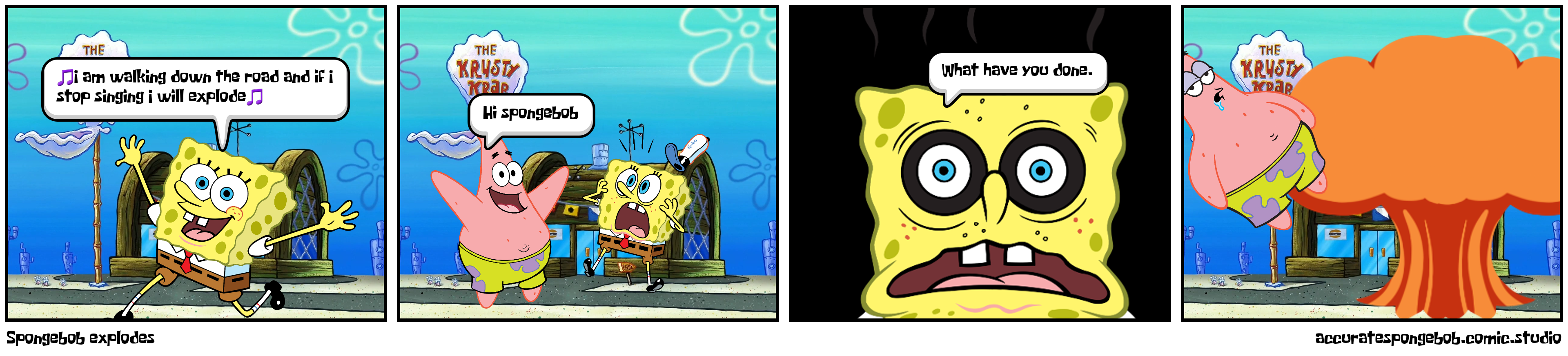 Spongebob explodes