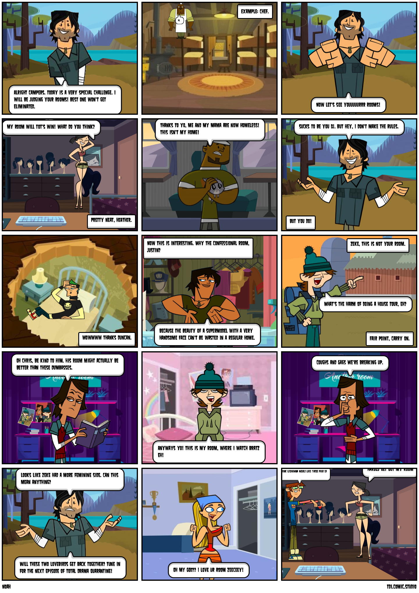 How to go on Total Drama Comic Studio make Comics and memes With
