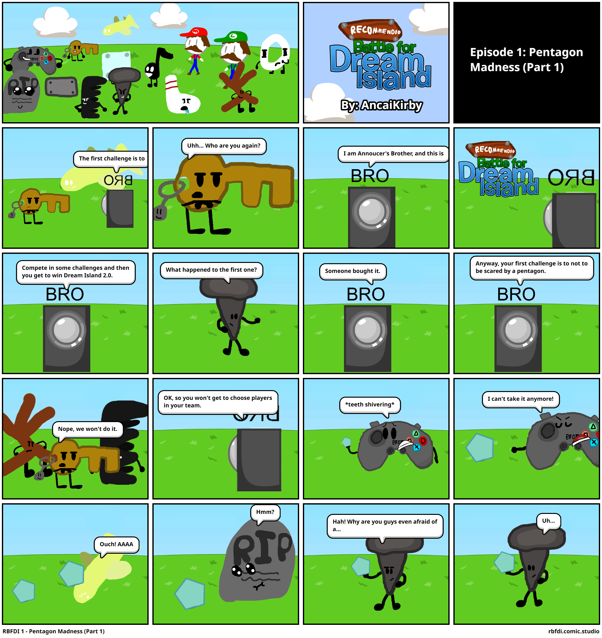 my first bfdi comic (battle of the objects 1)