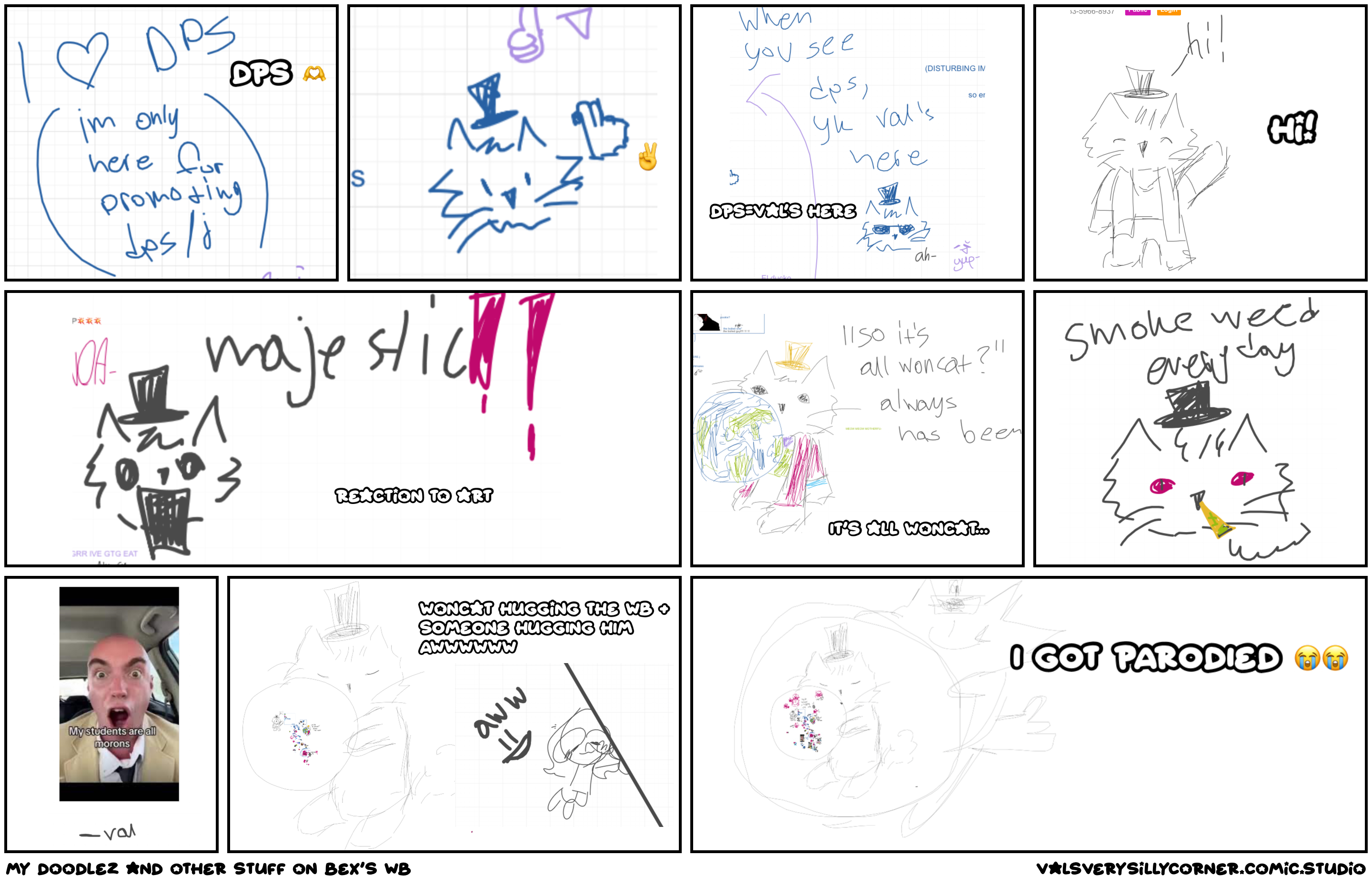 my doodlez and other stuff on bex’s wb