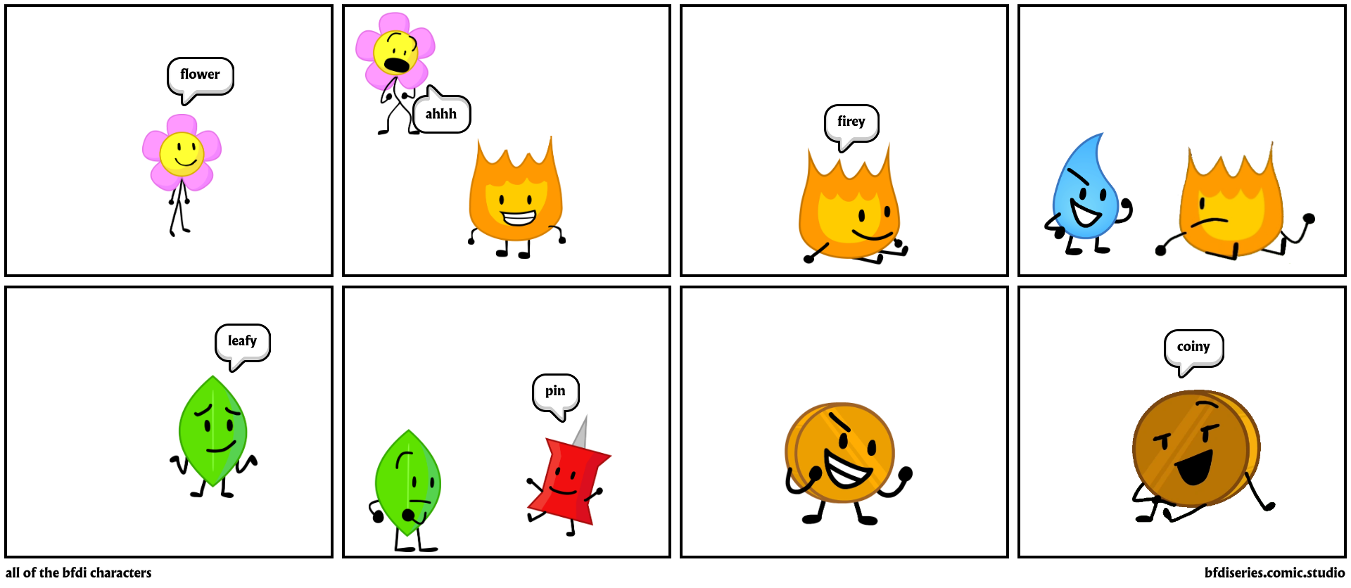 all of the bfdi characters