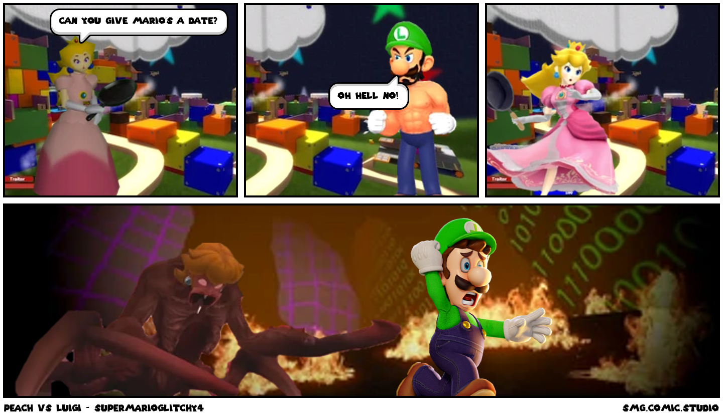 Peach vs Luigi - SuperMarioGlitchy4
