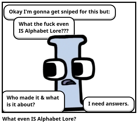 When someone says Alphabet Lore is cringe - Comic Studio