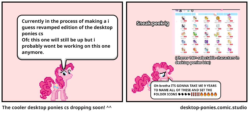 The cooler desktop ponies cs dropping soon! ^^