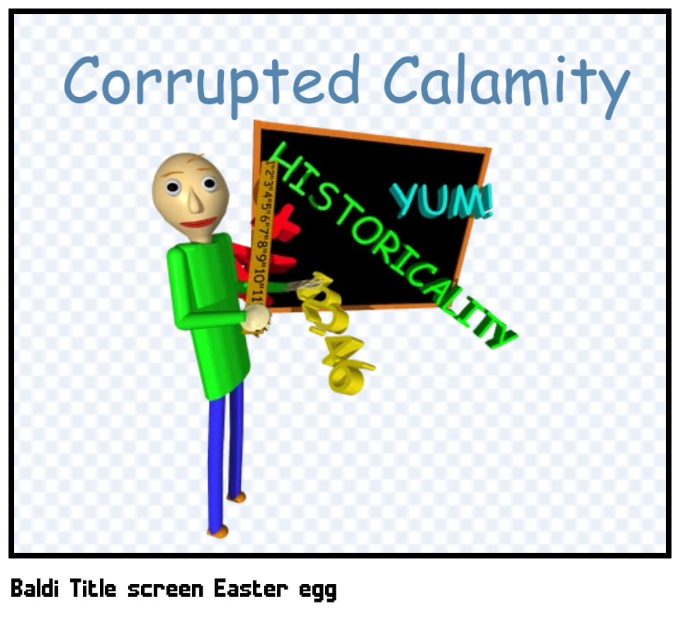 Baldi Title screen Easter egg