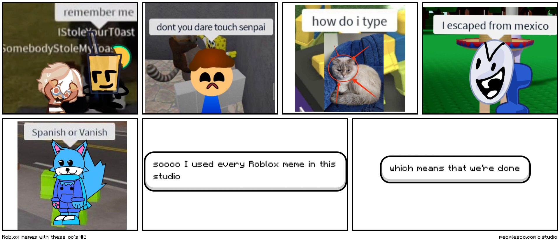 Roblox memes with these oc’s #3 - Comic Studio