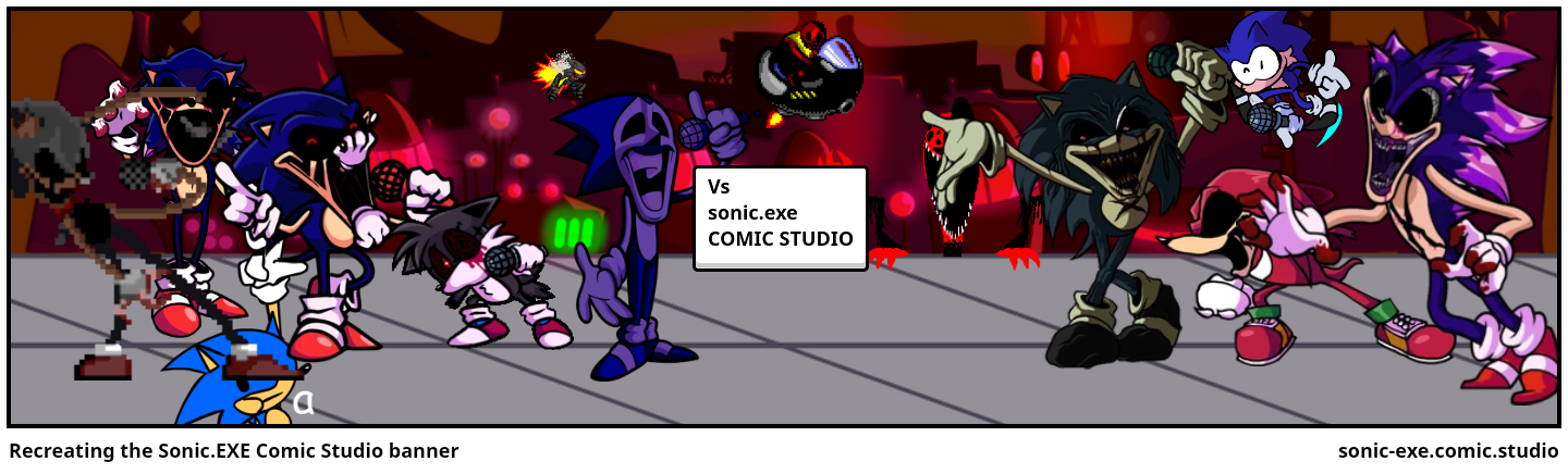 Recreating the Sonic.EXE Comic Studio banner