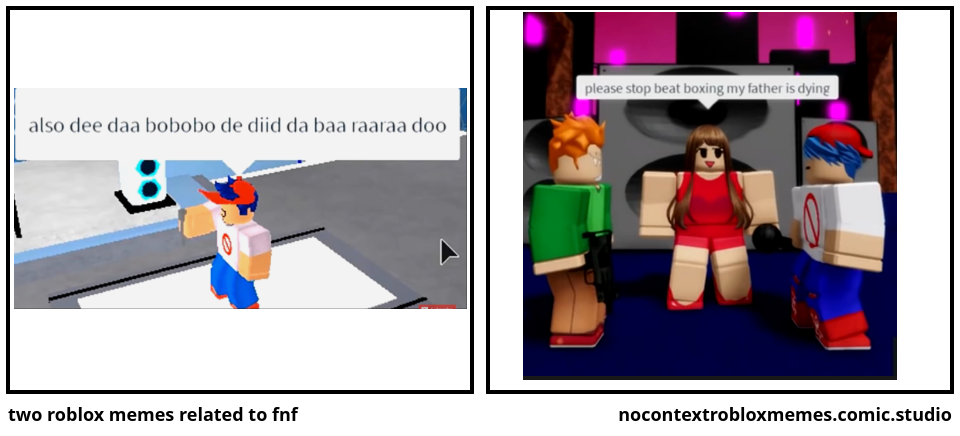 two roblox memes related to fnf - Comic Studio