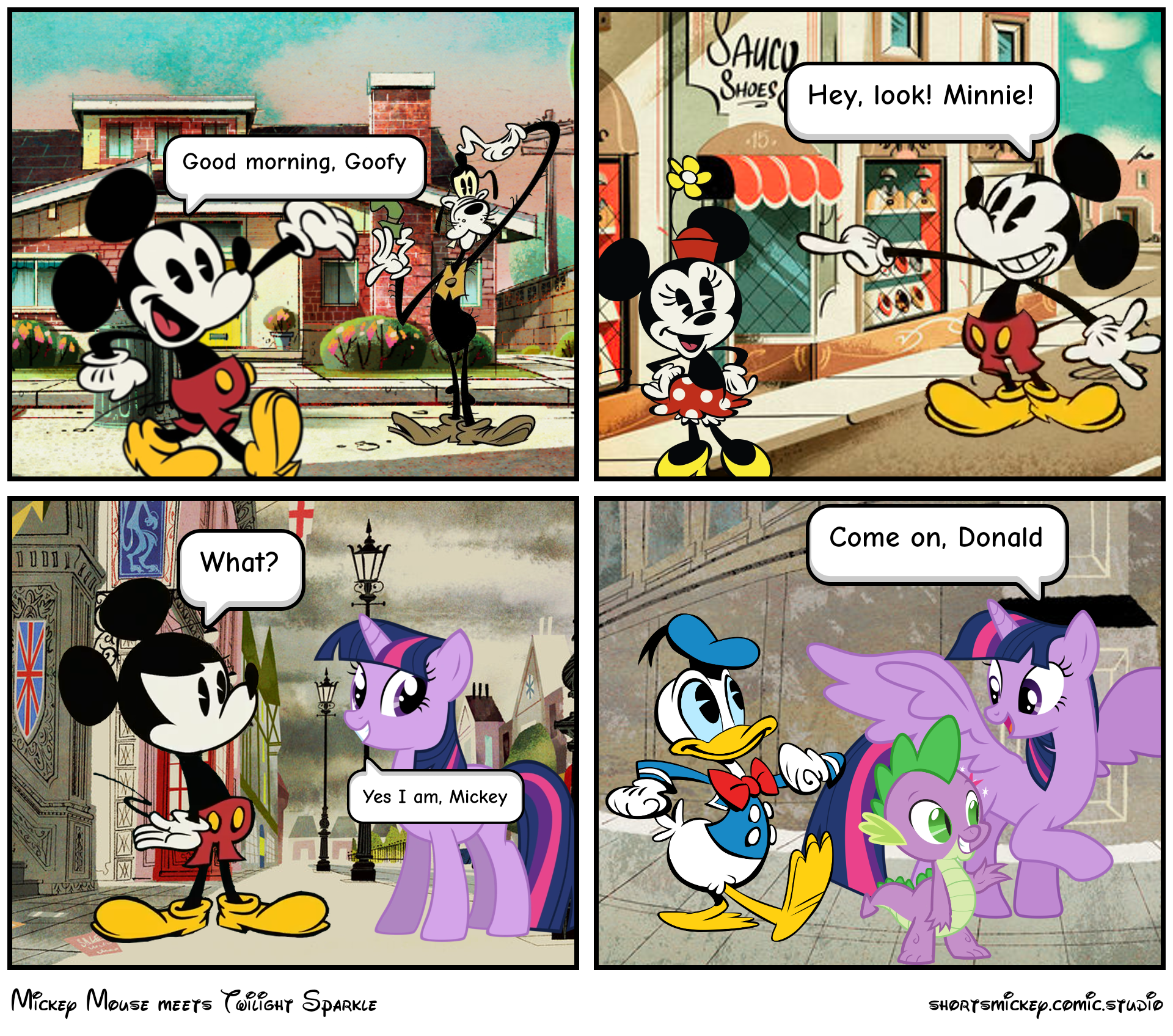 Mickey Mouse meets Twilight Sparkle