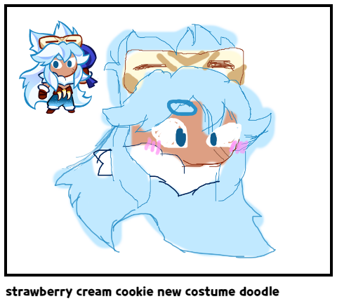 strawberry cream cookie new costume doodle