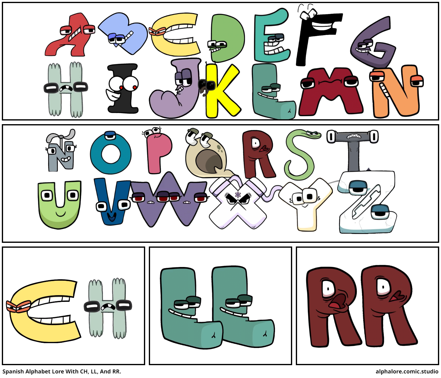 Spanish alphabet lore N. - Comic Studio