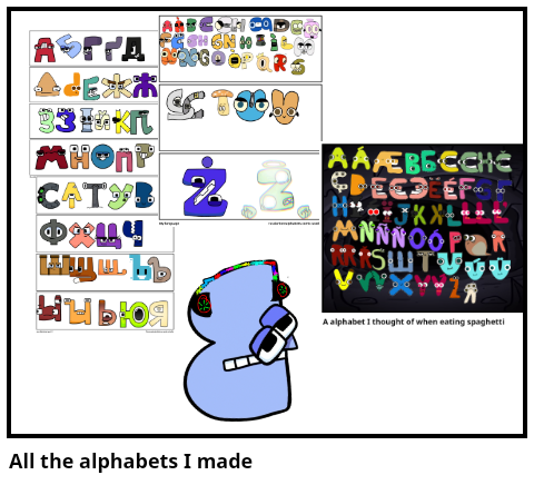 All the alphabets I made