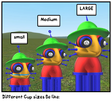 Different Cup sizes Be like: