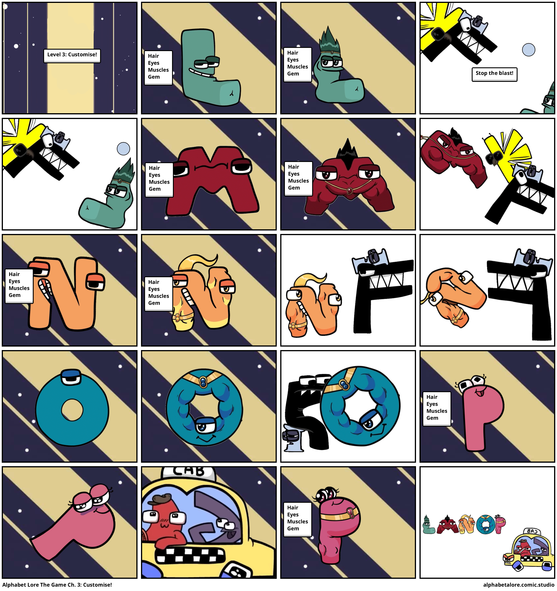 Alphabet Lore The Game Ch. 3: Customise! - Comic Studio