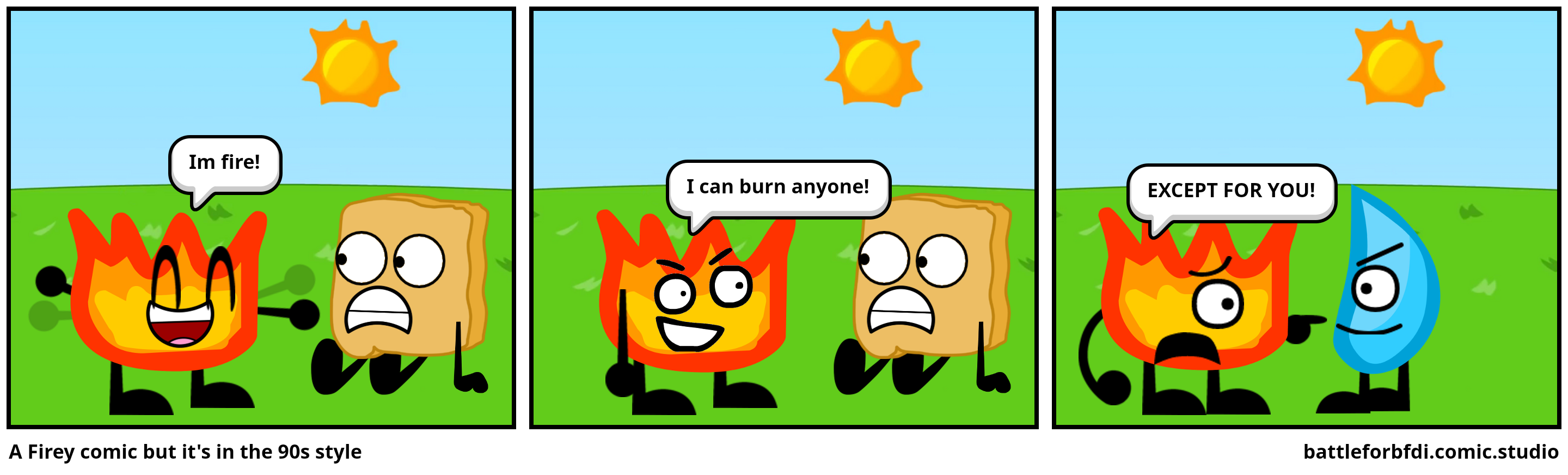 A Firey comic but it's in the 90s style