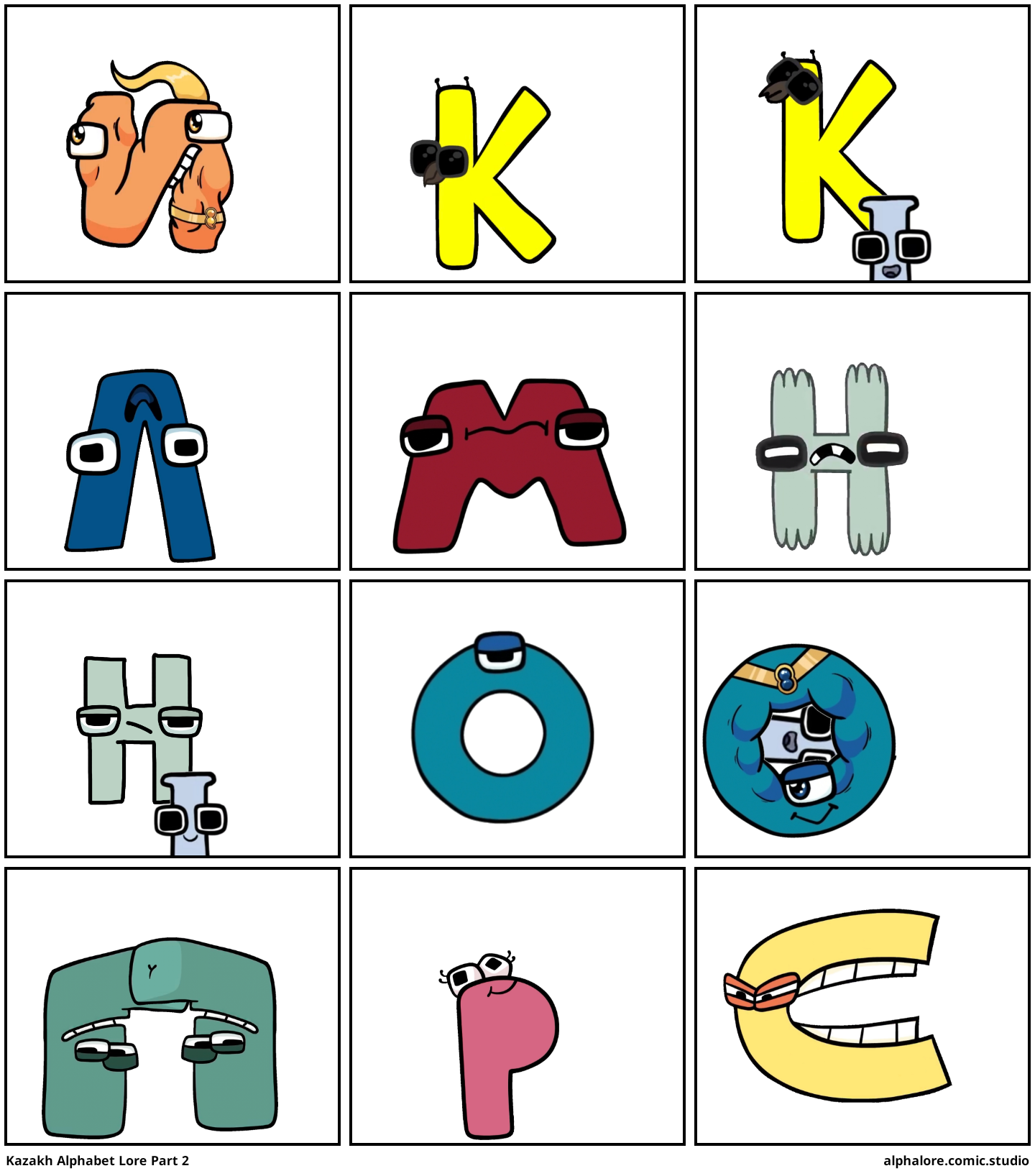 Kazakh alphabet lore - Comic Studio