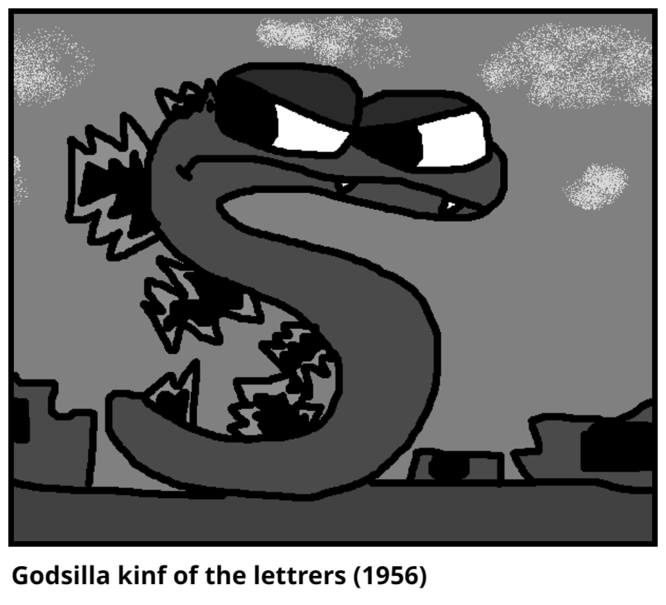 Godsilla kinf of the lettrers (1956)