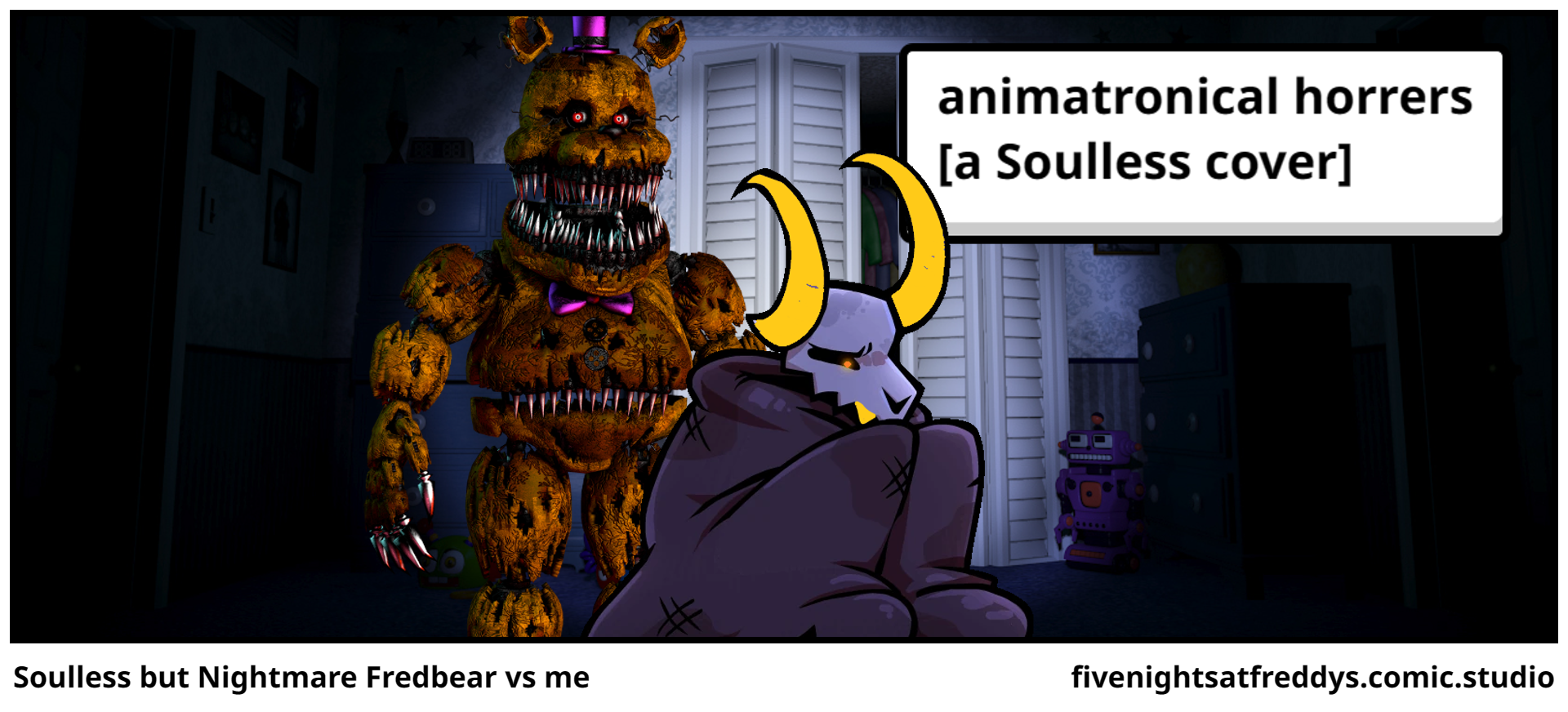 Soulless but Nightmare Fredbear vs me