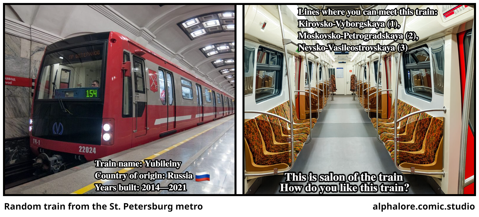 Random train from the St. Petersburg metro