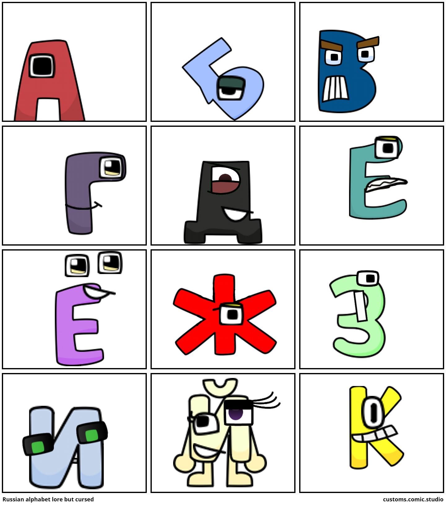 Russian Alphabet Lore But Cursed In Alphabet Lore Comic Studio in