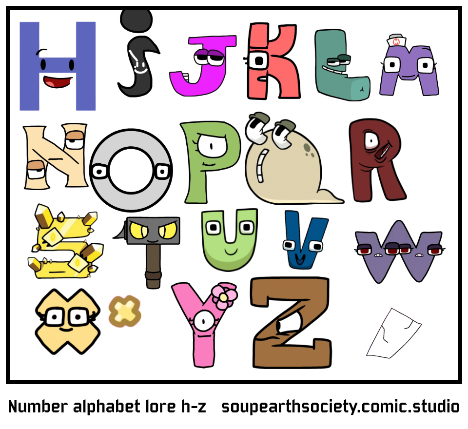 Number alphabet lore h-z