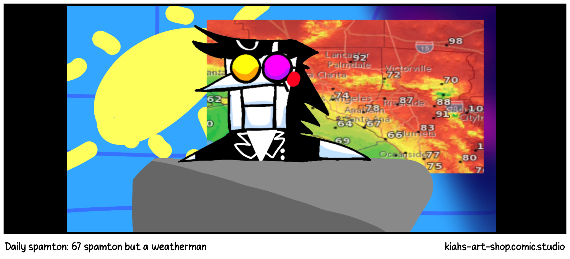 Daily spamton: 67 spamton but a weatherman