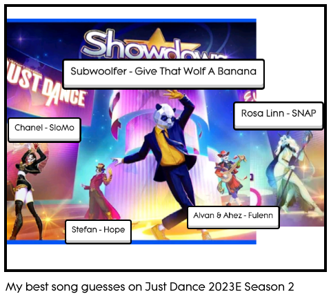 My best song guesses on Just Dance 2023E Season 2
