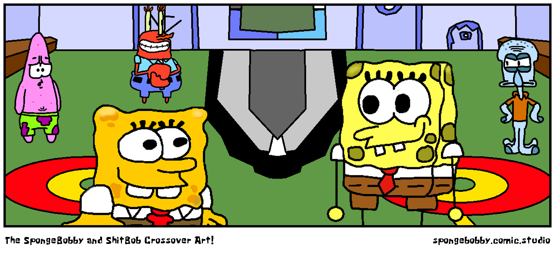 The SpongeBobby and ShitBob Crossover Art!