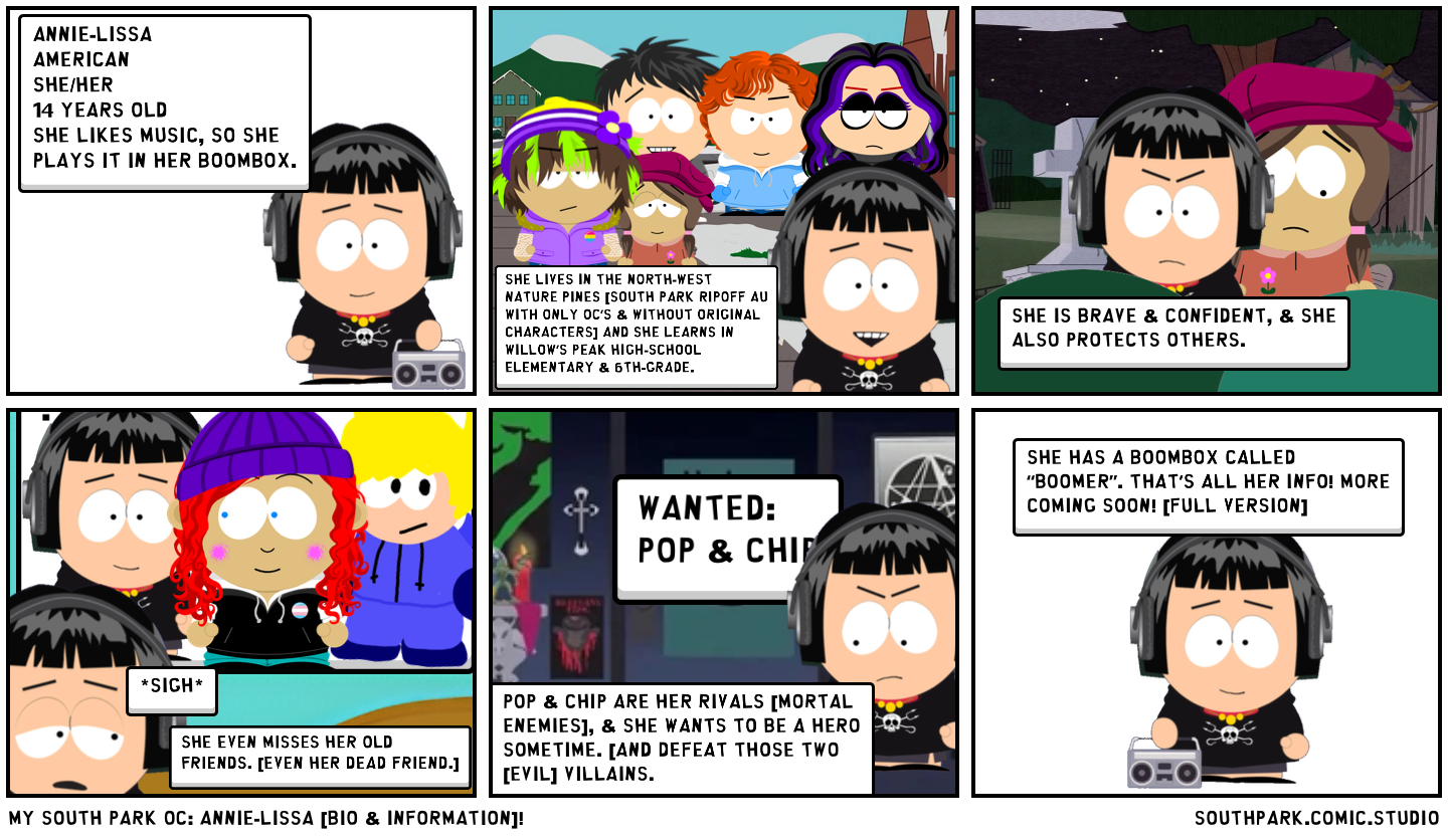 My South Park Oc: Annie-Lissa [Bio & Information]!
