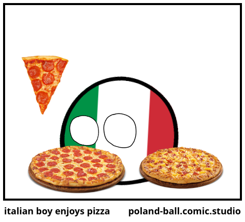 italian boy enjoys pizza