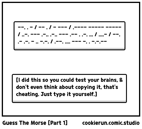 Guess The Morse [Part 1]