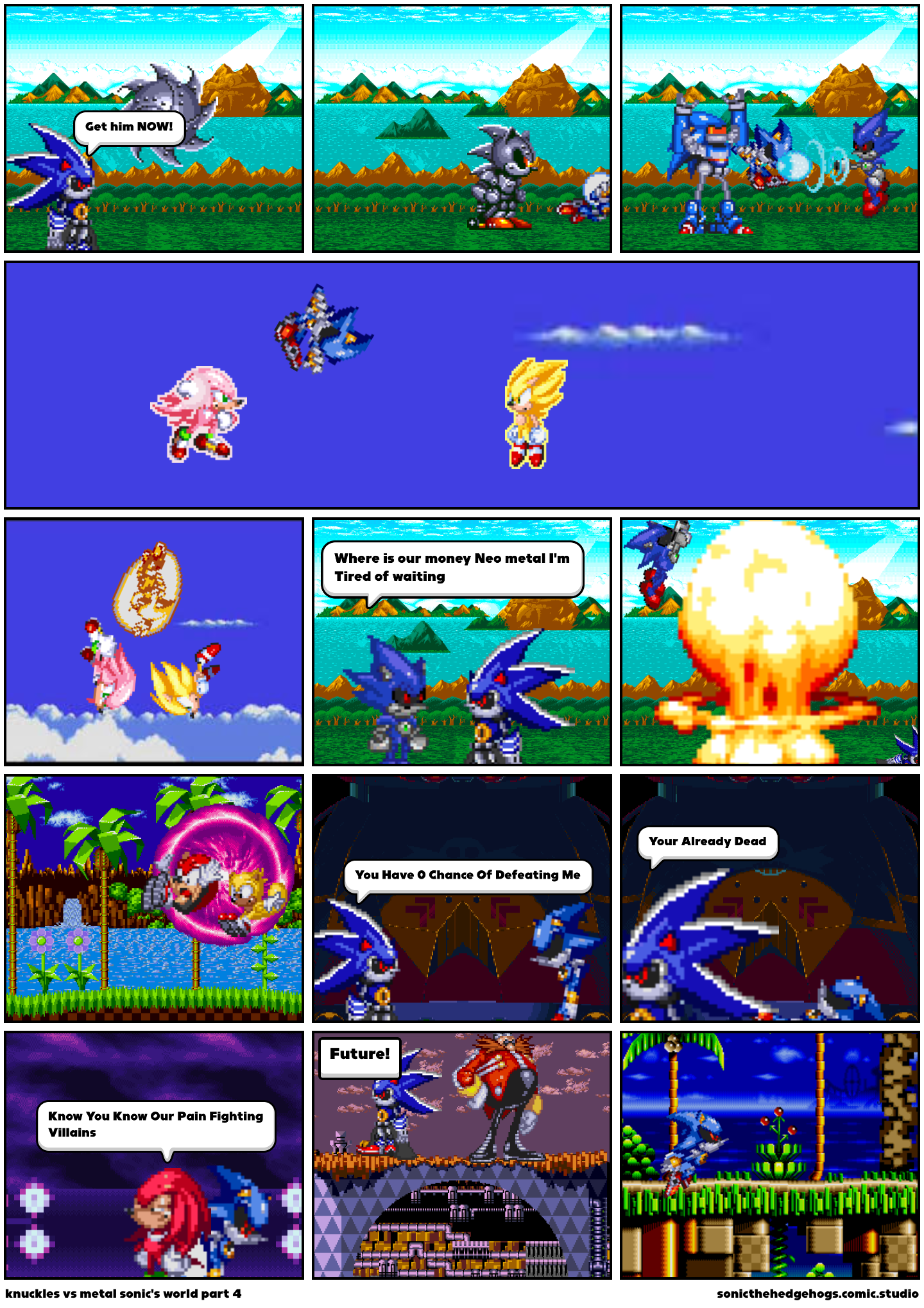 Knuckles VS Metal Sonic 