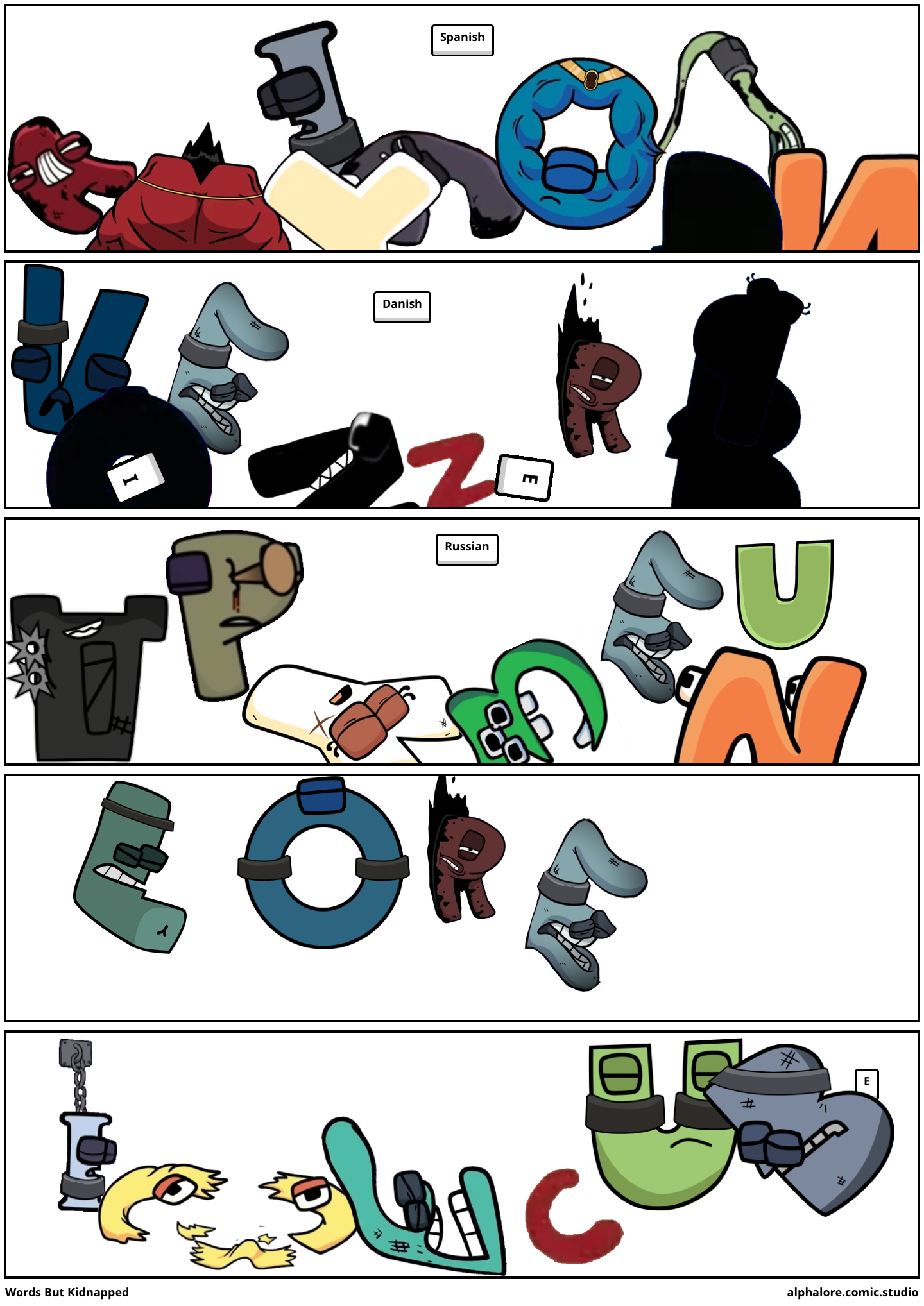 Alphabet Lore But F Kidnaps Randomly (A-B P1) - Comic Studio