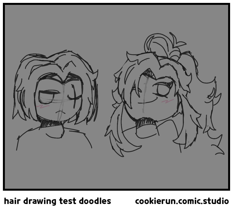 hair drawing test doodles