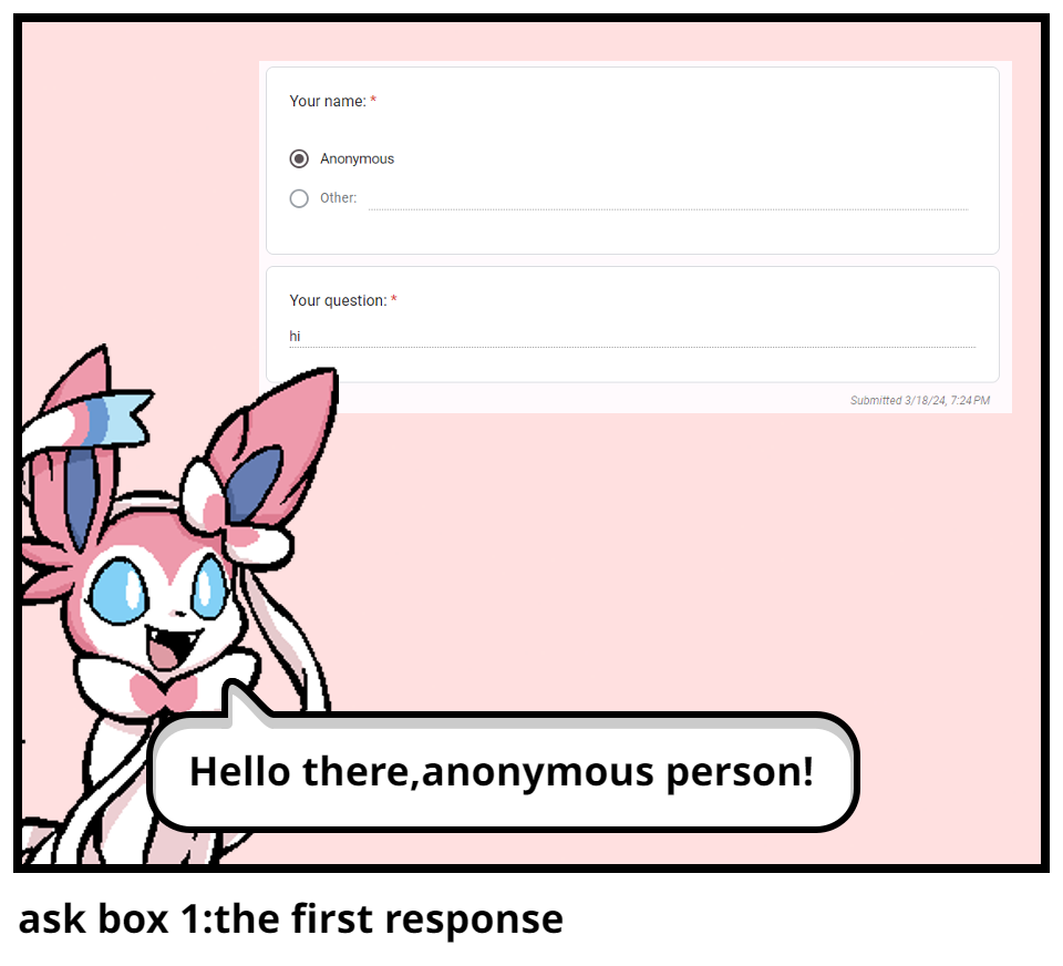 ask box 1:the first response