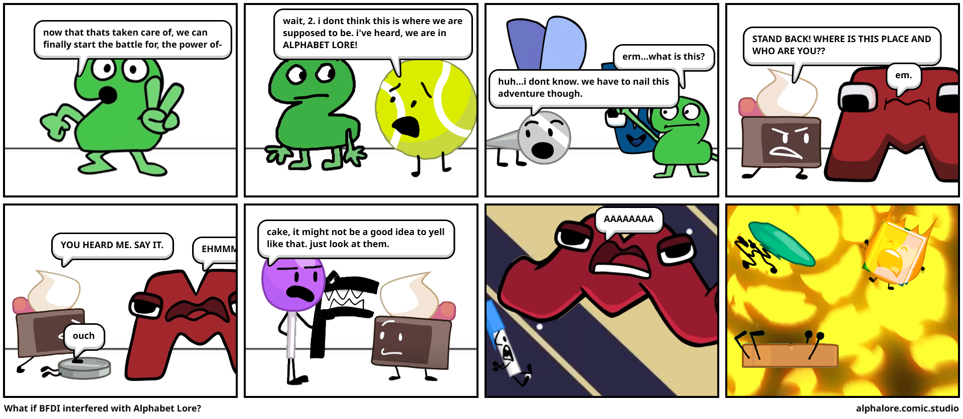 What if BFDI interfered with Alphabet Lore?