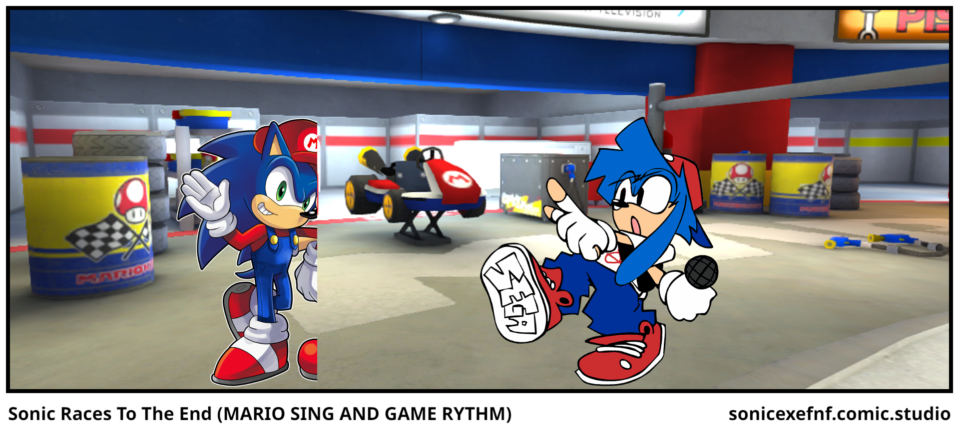 Sonic Races To The End (MARIO SING AND GAME RYTHM)