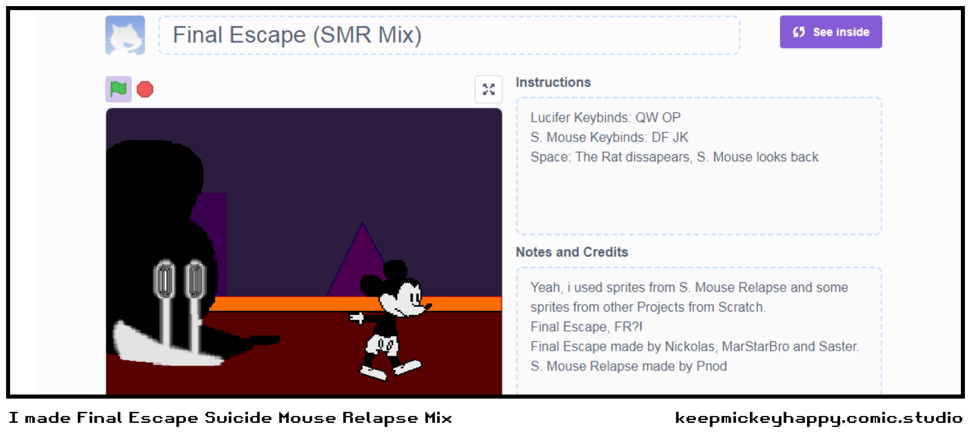 I made Final Escape Suicide Mouse Relapse Mix