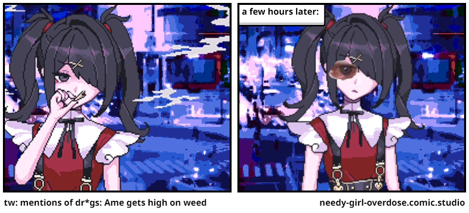 tw: mentions of dr*gs: Ame gets high on weed