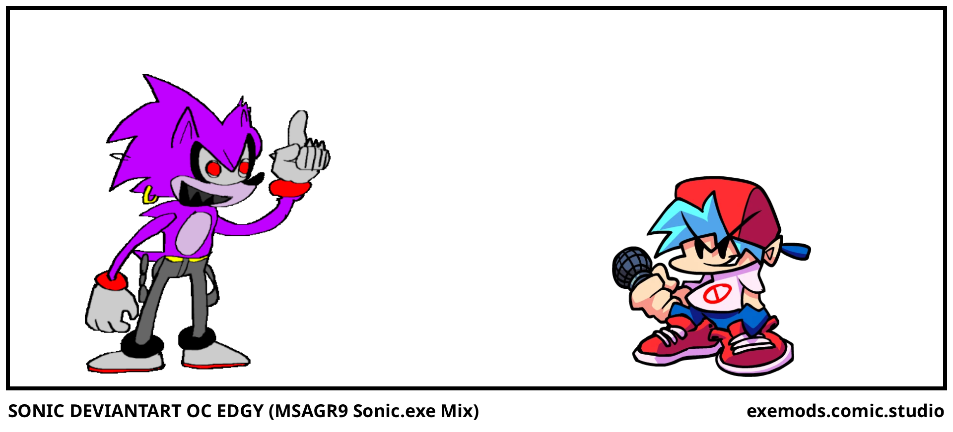 SONIC DEVIANTART OC EDGY (MSAGR9 Sonic.exe Mix) 