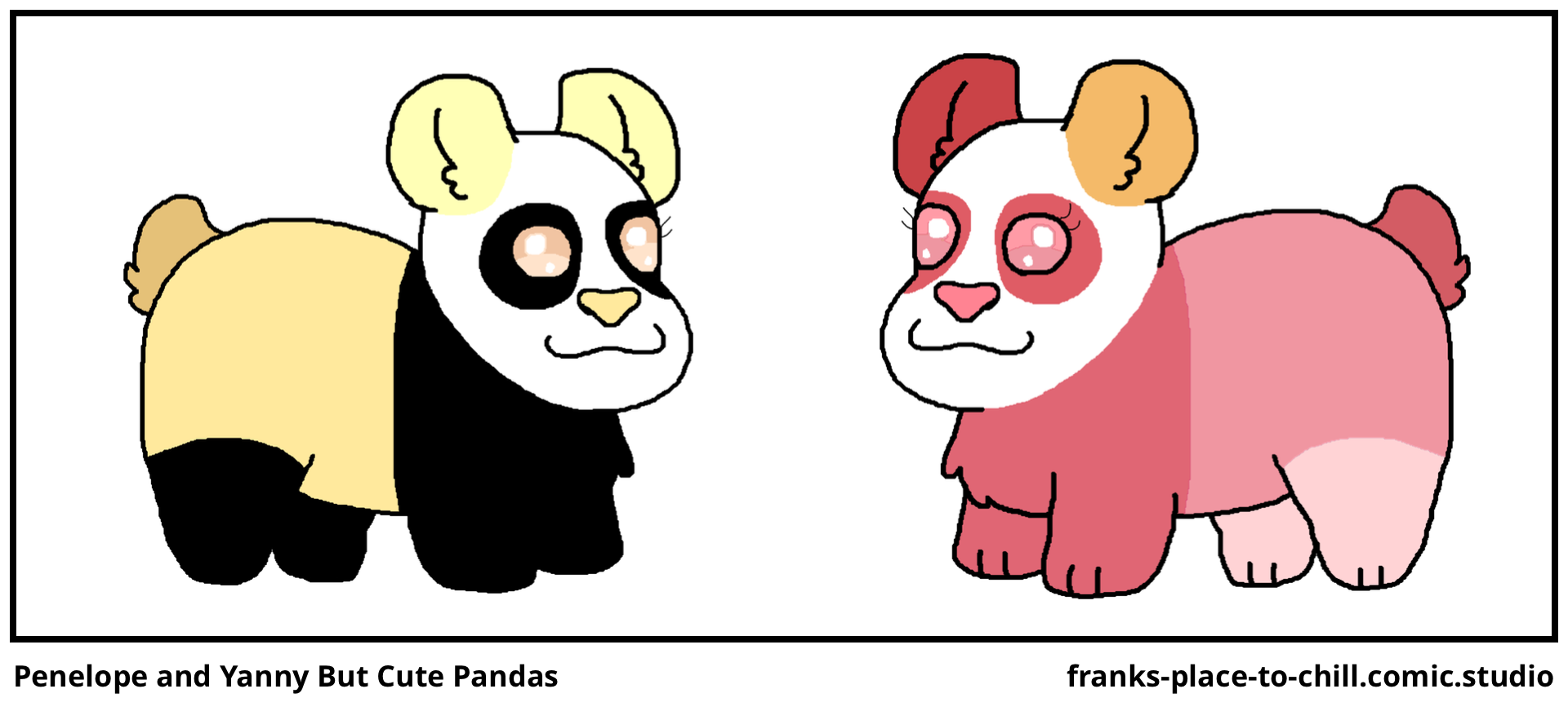 Penelope and Yanny But Cute Pandas