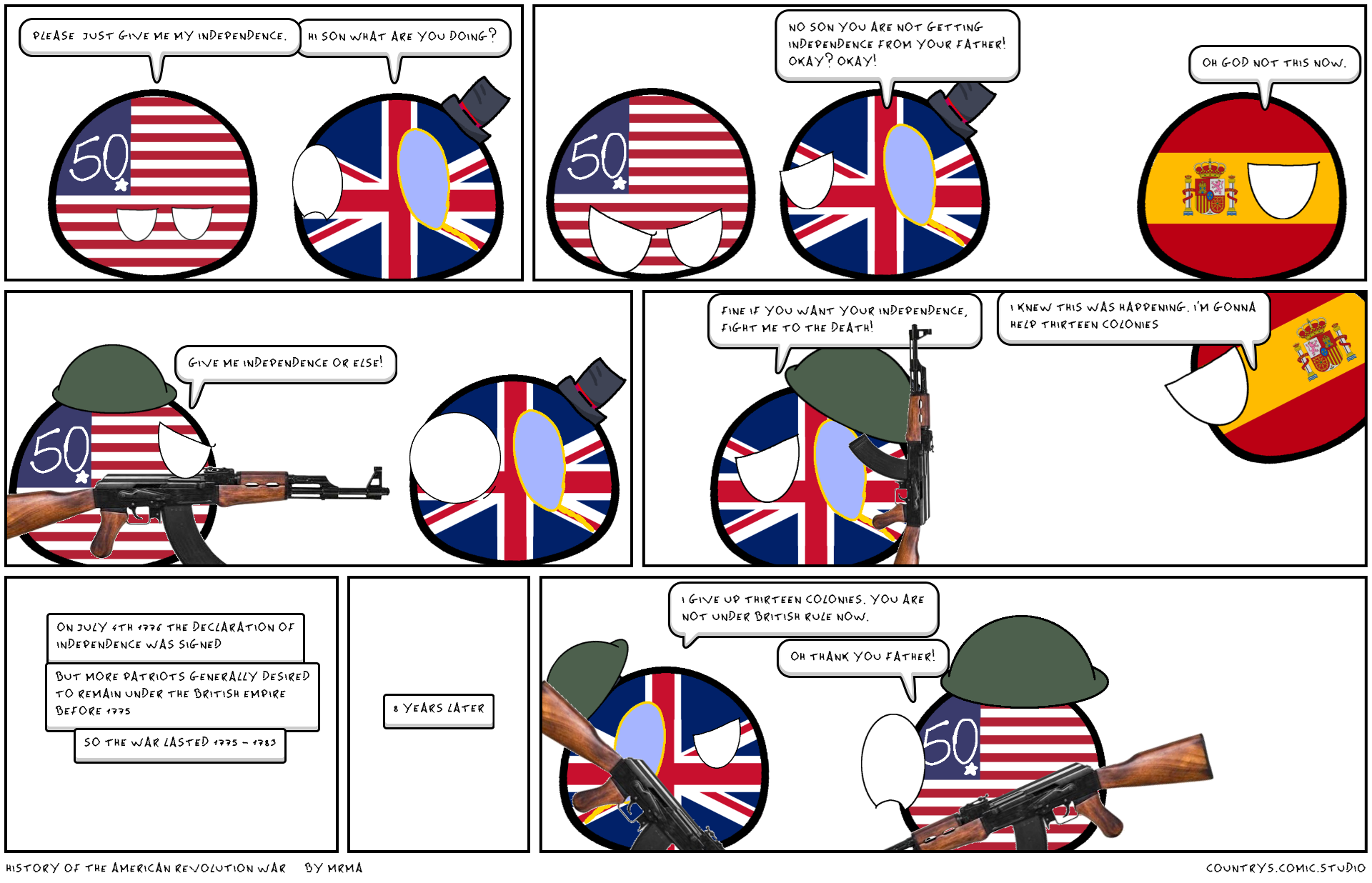 History of the American Revolution war     by Mrma