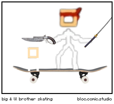 big & lil brother skating